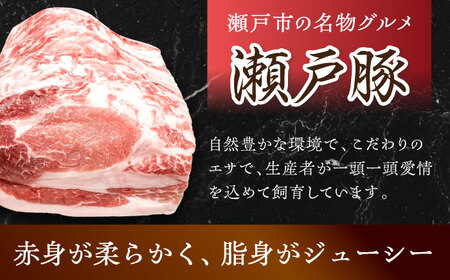 【全12回定期便】瀬戸豚3種セット計1.6kg（ロースしゃぶ500g、バラスライス500g、カタバラ切落し600g）/ 豚肉 小分け 冷凍 便利 / 瀬戸市 / 関屋精肉店[BBBQ063]