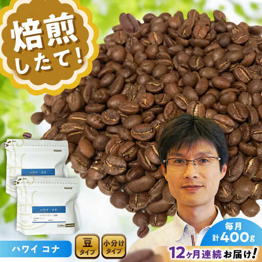 【全12回定期便】ハワイ・コナ　コーヒー豆　200g×2個(豆)  / コーヒー  ドリップ  豆 / Coffee SAKURA[BBAB029]