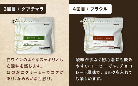 【ふるなびWEEK対象】【全6回定期便】世界のコーヒー豆 満足便(豆) / 珈琲 コーヒー / Coffee SAKURA[BBAB152] FN-Limited-WE