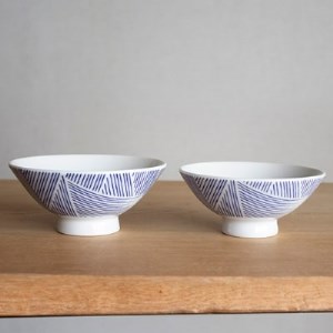 souzyu-en modern 雨　夫婦茶碗セット(S・M各1個)　ご飯茶碗　瀬戸焼【1220600】