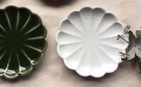 【瀬戸焼】菊型 プレート5色セット 15cm【まるたか水野コーポレーション】[BBBF010]取り皿