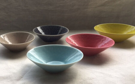 【瀬戸焼】オーバルミニボウル5色セット【まるたか水野コーポレーション】[BBBF002]深め 取り皿