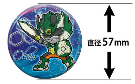 陶神オリバーマフラータオル2枚+缶バッジセット / タオル マフラータオル 陶神オリバー 缶バッジ ヒーロー ご当地 キャラクター / 瀬戸市 / IZZAO's WORKS [BBAO008]