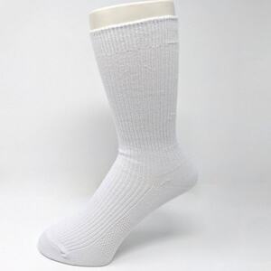 【半田市】22～24cm　抗菌防臭加工サポーターホワイトソックス　白靴下10足組【1532534】