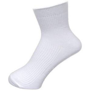 【半田市】24～26cm　ハーフ丈　抗菌防臭サポーターソックス　白靴下10足組【1532546】