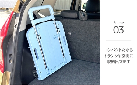 ハンドルが伸縮する台車「フルーリーCarry」　カラー：サクラ（ピンク）※沖縄、離島への配送はできません。予めご了承ください。　台車　ハンドル付き台車　コンパクト台車　荷物の移動　便利　重いもの　移動