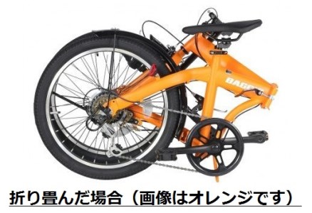 BAGGIO　防災対応20型６スピードノンパンク折りたたみ自転車　色：オレンジ　※北海道、沖縄・離島への発送は出来ません