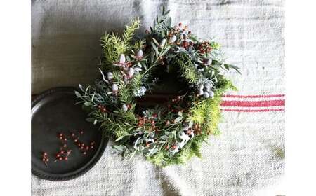 Xmas限定　クリスマスリース Φ30 【12/18まで受付】生花 ドライフラワー 観葉植物 Xmas 季節限定 数量限定 送料無料 長持ち リビング 玄関 ダイニング キャンドル ※2025年11月下旬頃より順次発送予定