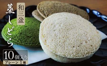 【蒸しどら プレーン 10個入 】和三盆 どら焼き 餡 ふわふわ しっとり食感 H181-004