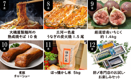 肉・魚・野菜・フルーツすべて詰まった旬の定期便(全12回お届け) H028