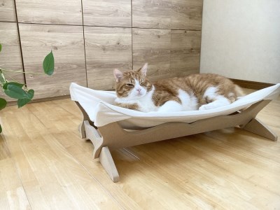 【リアルダウン使用】 ハンモックタイプの 羽毛ペットベッド クッション 犬や猫が喜ぶ！ H162-042