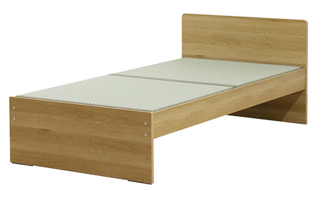 No.473-03 組み立て式　394-op-migusa　引出付　日本製 セキスイMIGUSA畳使用 国内生産デザイン畳ベッド（セミダブル）【フレーム色：ナチュラル（85）】【畳：グリーン（GR）】