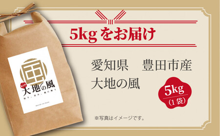 【令和7年産】豊田市産「大地の風」精米5kg（1袋）