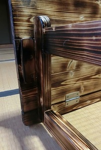 木製レトロ風 折り畳みテーブル(小)