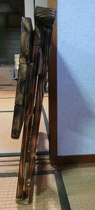 木製レトロ風 折り畳みテーブル(小)