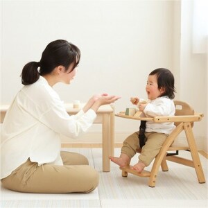 yamatoyaベビーチェア　アーチ木製ローチェア3　ナチュラル【1648015】