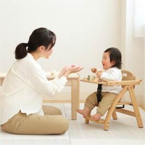 yamatoyaベビーチェア　アーチ木製ローチェア3　ライトブラウン【1648016】