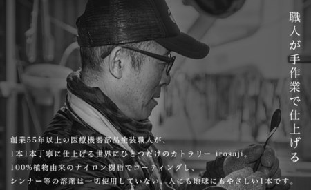 【金属アレルギー対応】『いろさじ irosaji』フォーク 人気カラー5本・T088-27