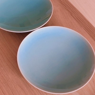 有田焼 翡翠天青取皿 2枚セット【梶原大敬 茂正工房】器 うつわ 食器