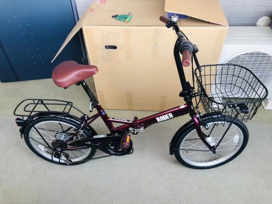 折りたたみ自転車 ワインレッド 折りたたみ 自転車 ロデオ（RODEO）フォールディングバイク ＜ワイン